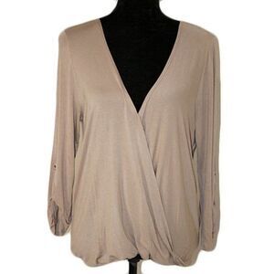 A+ Ellen Cross Front Tan Top Size M